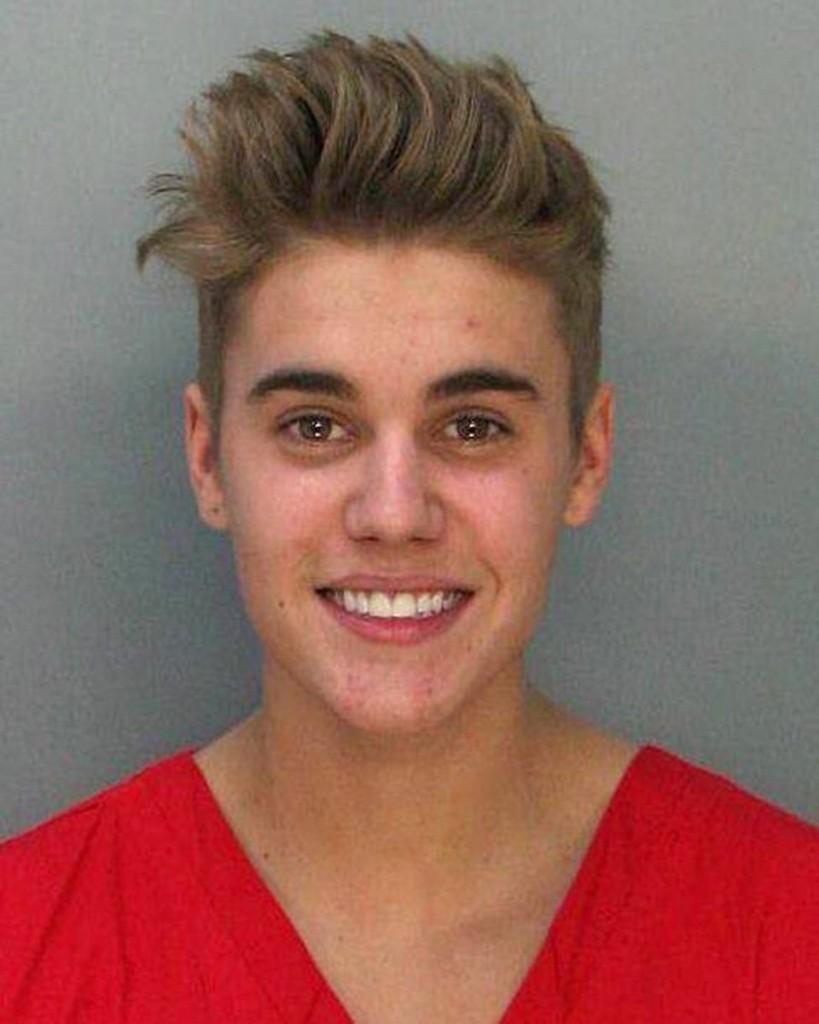 Booking mugshot of Justin Bieber, following his arrest early Thursday morning, January 23, 2014.