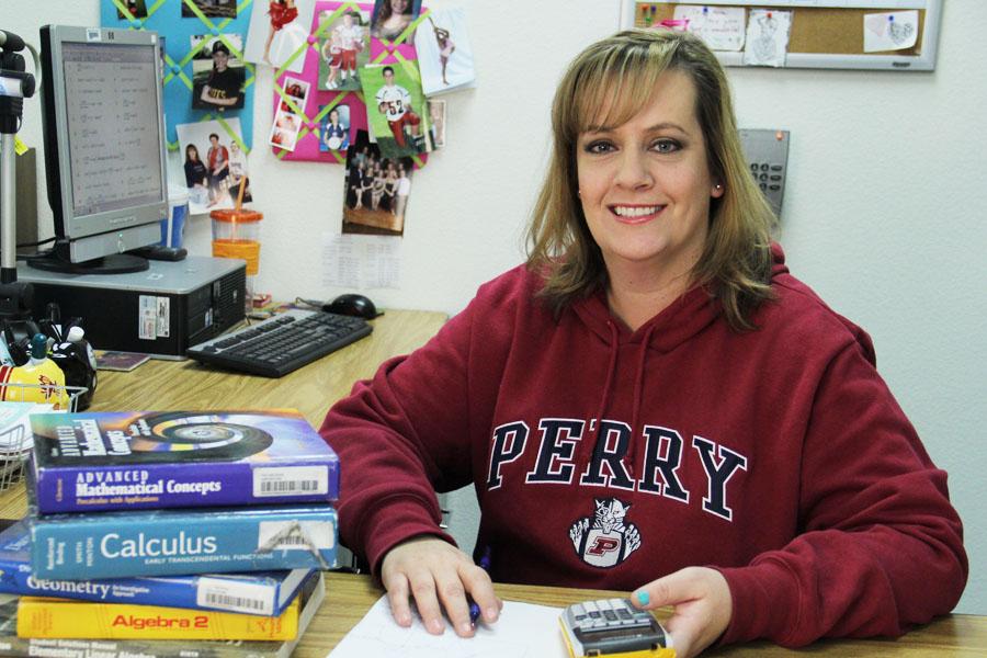 Math teacher Linda Moon is the latest in a slew of teachers to come to PHS from Tempe McClintock High School. Many teachers followed principal Dan Serrano when he came to open Perry in 2007.