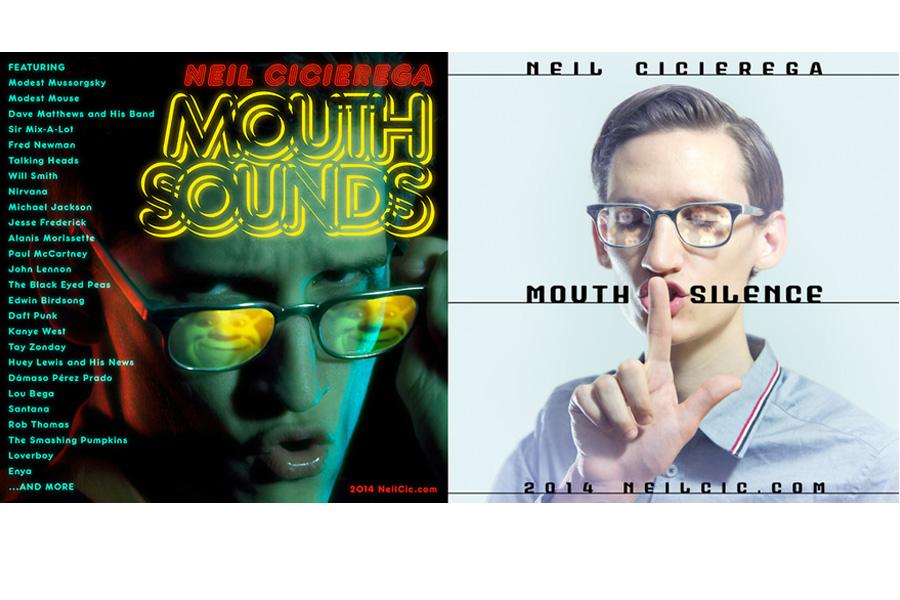 The album art for Neil Cicieregas mixtapes Mouth Sounds and Mouth Silence. Both were released earlier this year. 