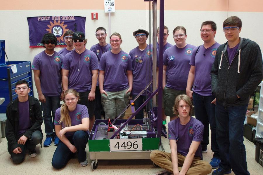 The Sonoran Storm waits to compete at their first competition. Here they are at the Arizona East Regional Competition. 