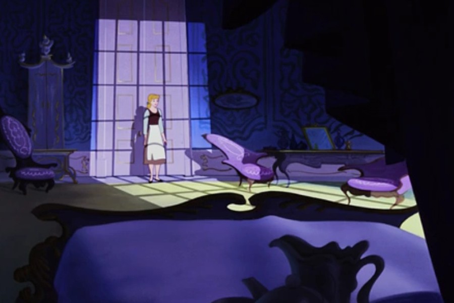 Cinderella cowers before her stepmother in a scene from the eponymous Disney film (Disney).