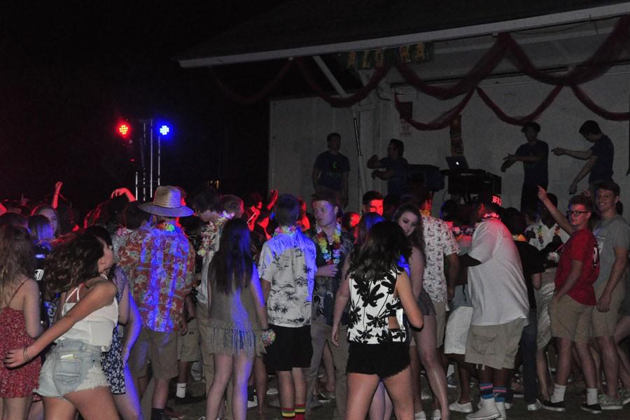 Students enjoying the music played at Morp
