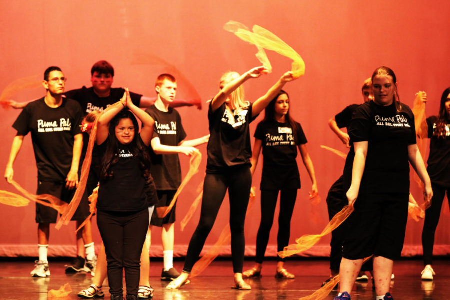 Perry High School Puma Pals preforming at the talent show on Friday October 27th. Shot by Cole Simpson.