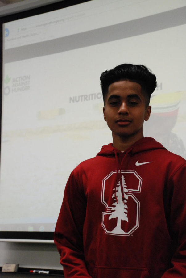 Freshman Adeel Chaudhry has teammed up with Action Against Hunger to help families across the globe.