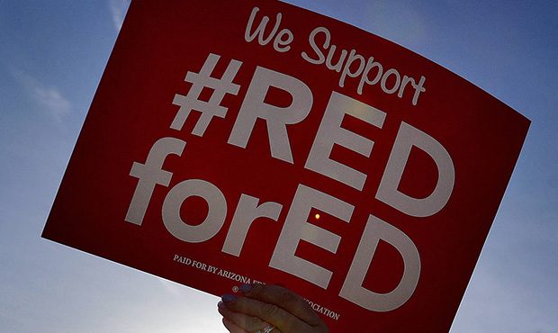 The participants in this movement wear red on Wednesdays and on Mar. 28, they held a march in Phoenix to peacefully protest the low wages. They marched to have a 20 percent raise and were denied by Governor Doug Ducey. 