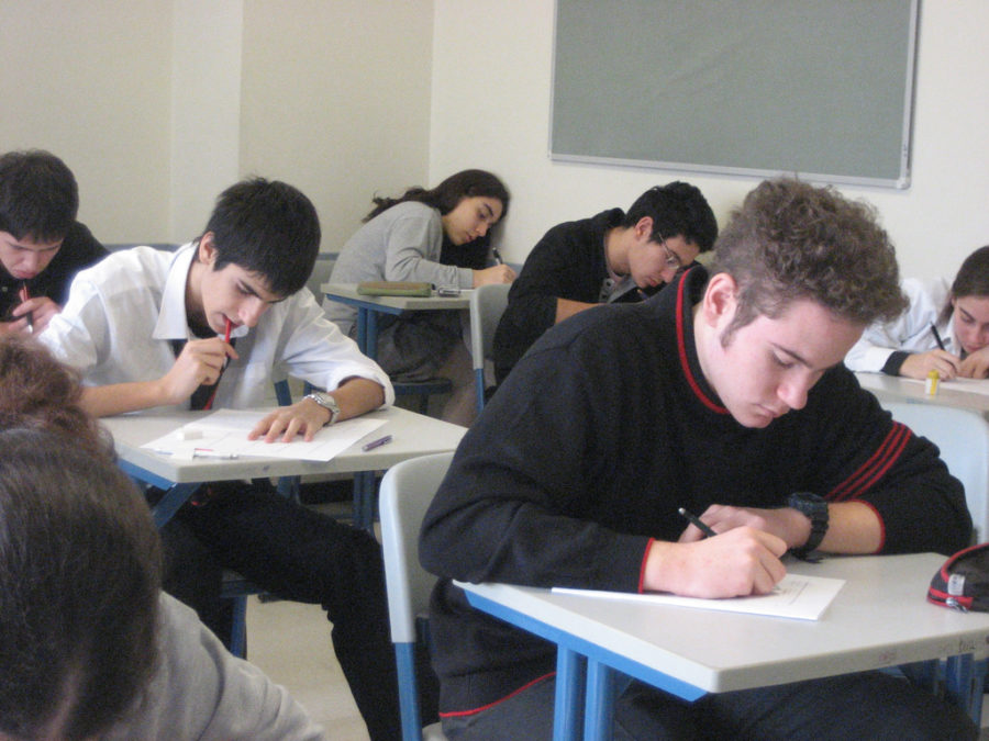 students taking standardized test
