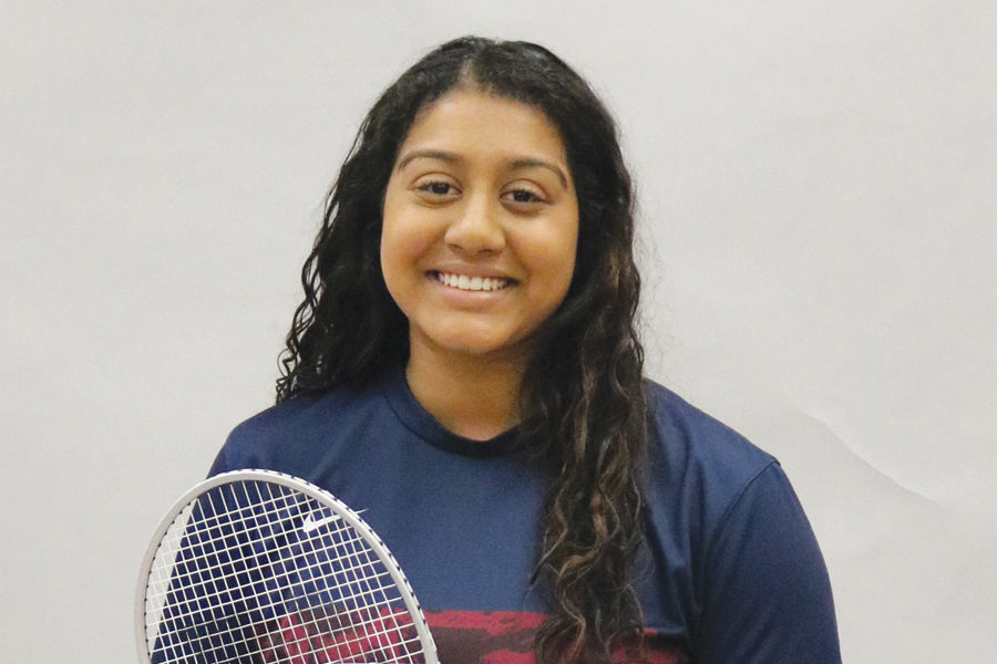 Sophomore Nikhita Jayaraj was part of the state championship badminton team in 2018 and is looking to add another ring in 19