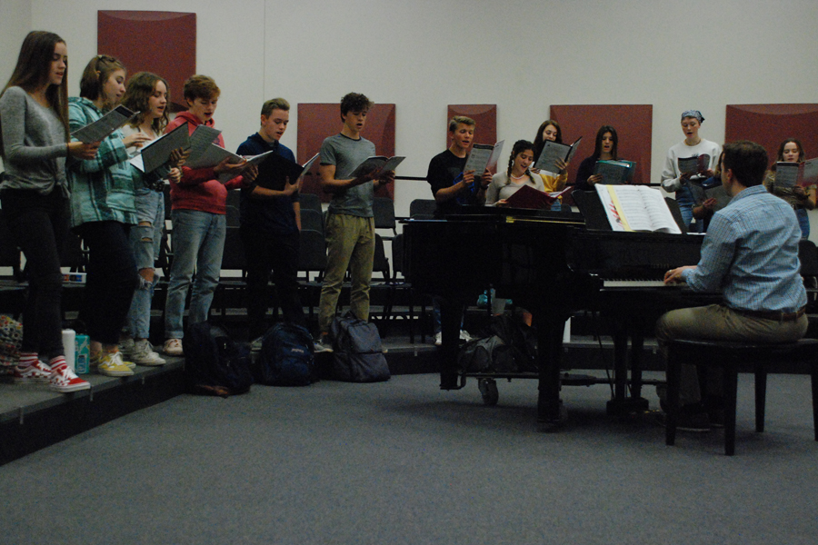 Staley and his second hour practicing for their upcoming concert.
