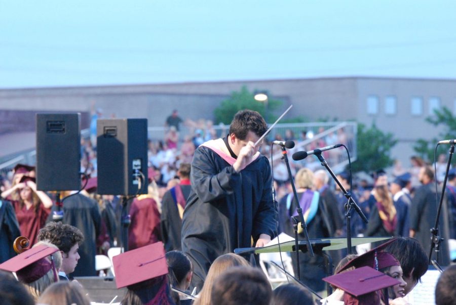 Seniors gather at the class of 2017 graduation. In the past, graduation was held at Perrys football stadium, but the ceremony has since been moved to ASU. This year, seniors ponder how graduation will be held in the midst of social distancing.