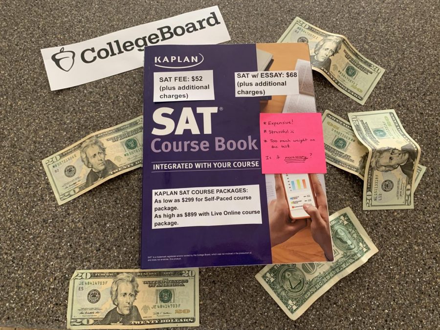 Taking the SAT comes with heavy prices, the Kaplan SAT book itself costs over 80 dollars, while the test costs 52 dollars (68 with essay). There are various other factors that come to play, like test stress and the years that you build up your high school resume. All of these represent how the SAT should not be the determining factor on whether or not a student gets into college.