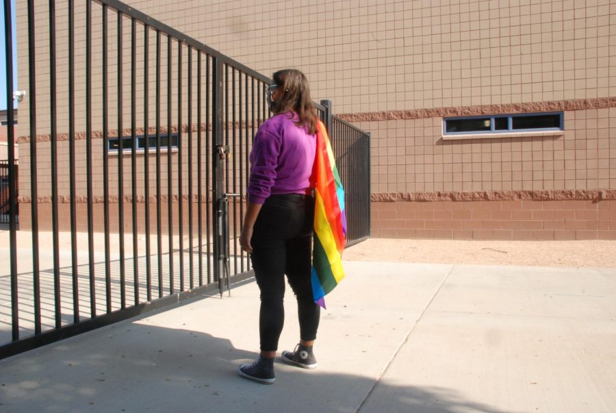 LGBTQ member, senior Clare Hale, stands prideful of her identity. Throughout her high school years, she has explored and become comfortable in who she is. 