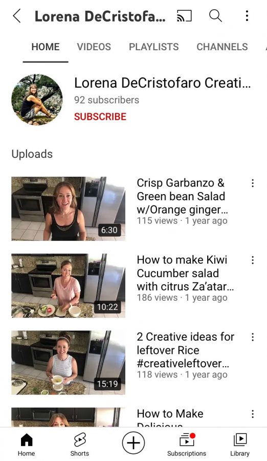 Decristofaro decided to start her YouTube channel during quarantine in early 2020.