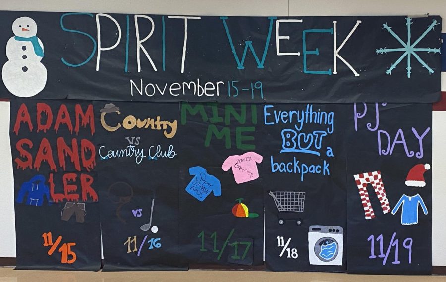 Spirit week will run Monday through Friday.