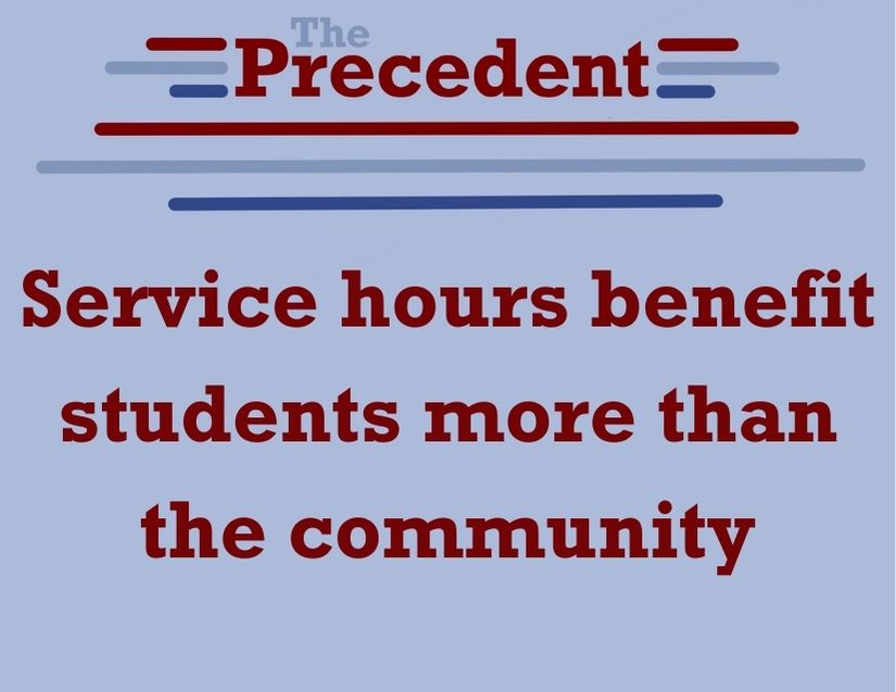 Service hours are first and foremost self-serving for students. A majority of students completed hours to only put them on applications. 