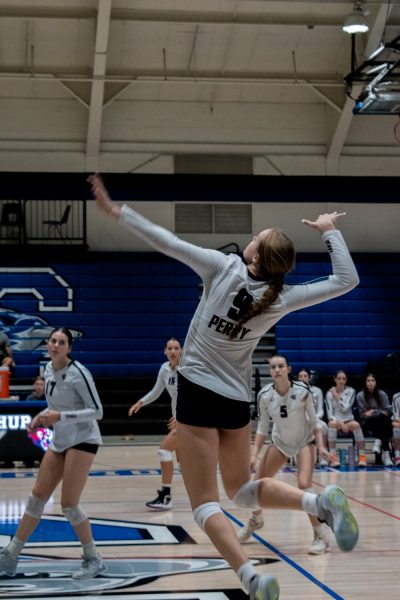 Junior Outside Hitter and Kansas State volleyball commit Avery Stones prepares to return the ball to the other end of the court. The total recruitment process for Stones took about four total months, starting way back in June.
